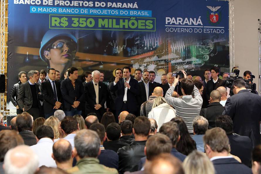 Governador Carlos Massa Ratinho Junior lança banco de projetos do Paraná.