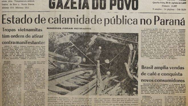 Incêndio registrado na Gazeta do Povo