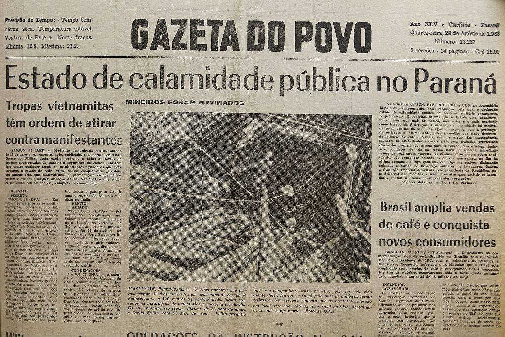 Incêndio registrado na Gazeta do Povo