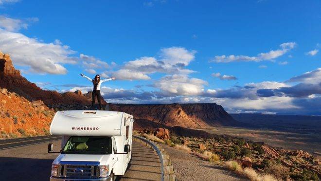 De motorhome pelo Oeste dos EUA: Raquel Derevecki passou 16 dias viajando com o marido, Dioni Brandt, pelo Oeste dos EUA e conta em detalhes como foi a experiência