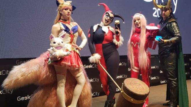 O título de Melhor cosplay ficou para Jessica Lunardelli, de Loki; a Melhor Performance foi para Eve Ortiz, de Harley Quinn; a Melhor Presença de Palco ficou para Alynne Wood, de Star Guardian de League of Legends; e a Escolha do Público ficou para Marilyn Ribas Costa de Zero two de Darling in the FranXX. Foto: Divulgação.