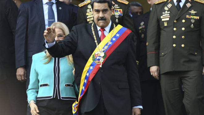 O ditador Nicolás Maduro em Caracas, Venezuela, 7 de agosto de 2019