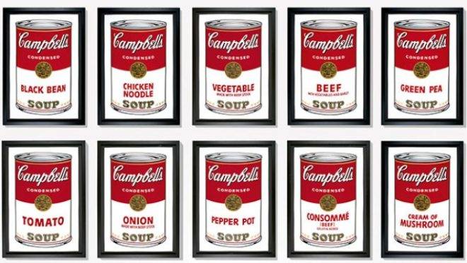 Andy Warhol. “Campbell’s Soup Cans”, 1962.