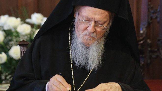Bartolomeu, de 79 anos, é patriarca ecumênico de Constantinopla desde 1991.