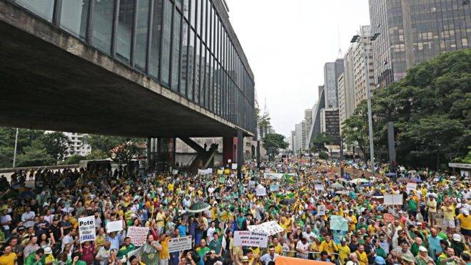 Protesto na Avenida Paulista