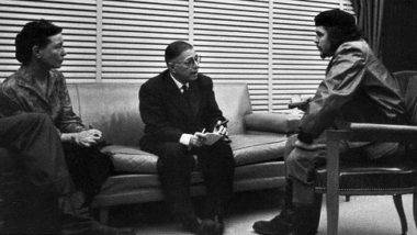 Simone de Beauvoir, Jean-Paul Sartre e Che Guevara em Cuba em 1960 Simone de Beauvoir, Jean-Paul Sartre e Che Guevara em Cuba em 1960