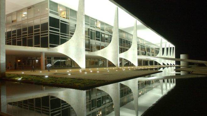 O Palácio do Planalto, em Brasília.