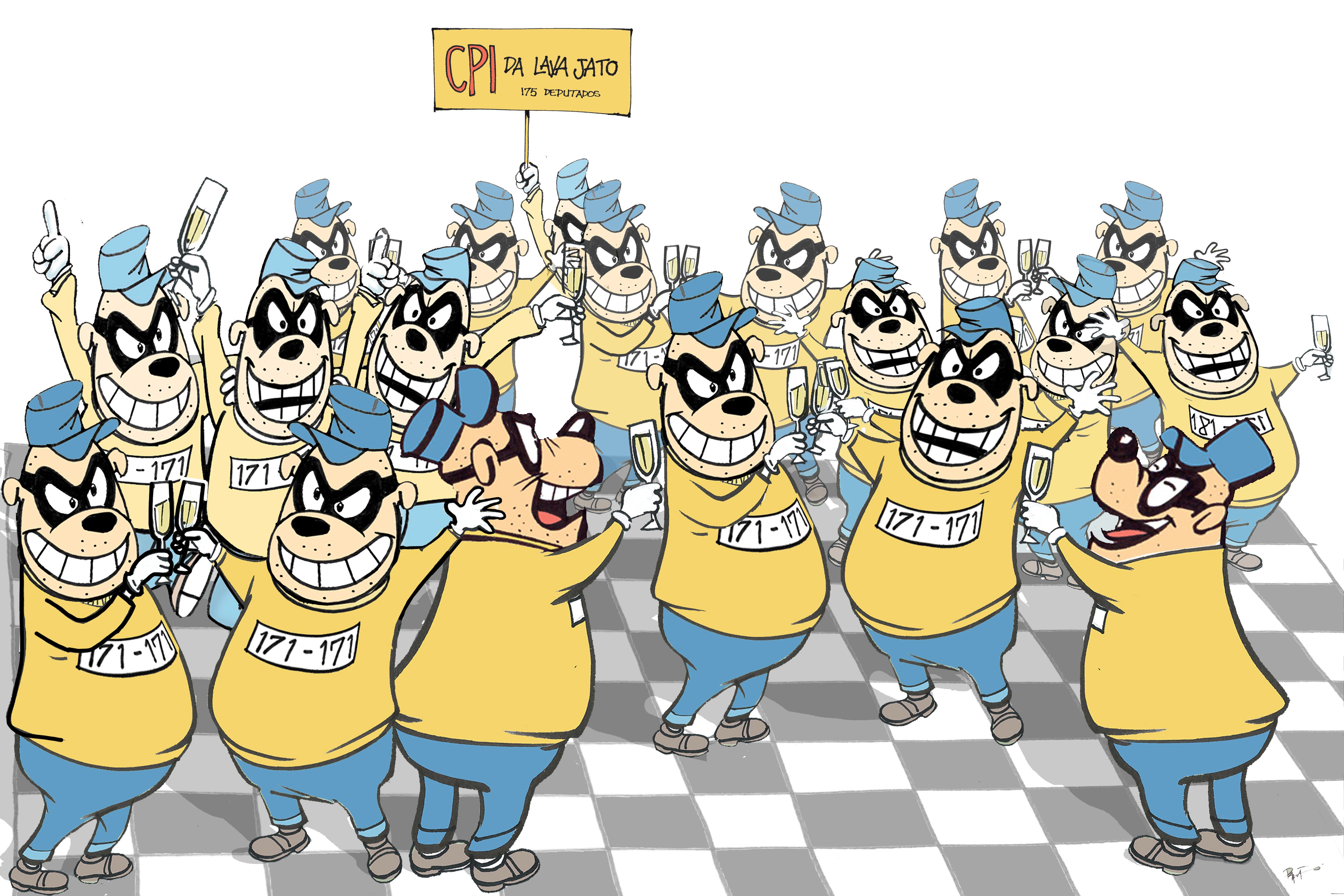 Cpi da Lava Jato: Deputados. Charge do Paixão.