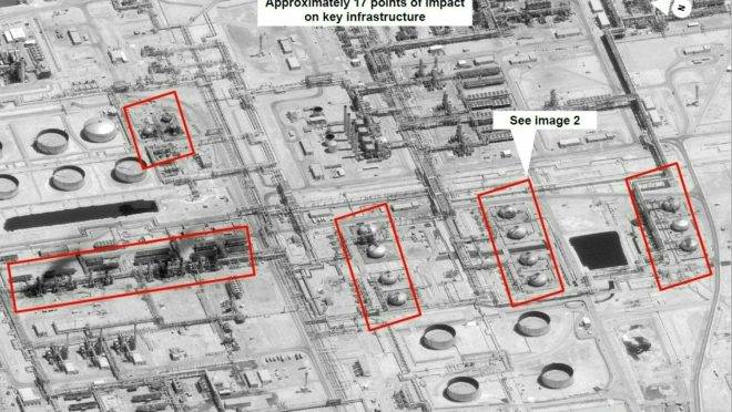 Imagem de satélite mostra danos à infraestrutura de petróleo/gás da Arábia Saudita após ataques de drones