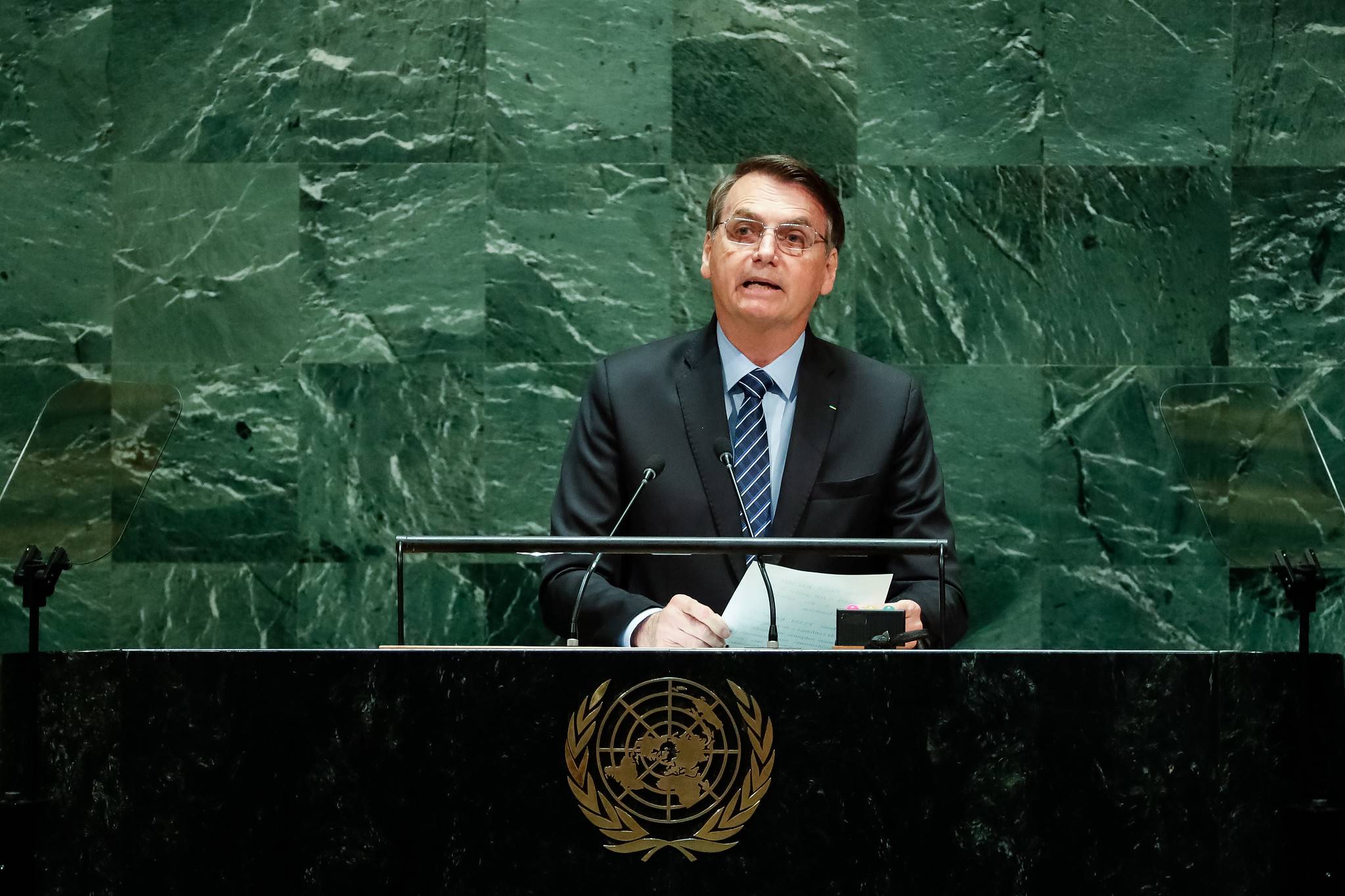 Bolsonaro discursou na abertura do Debate Geral da 74ª Sessão da Assembleia Geral das Nações Unidas.