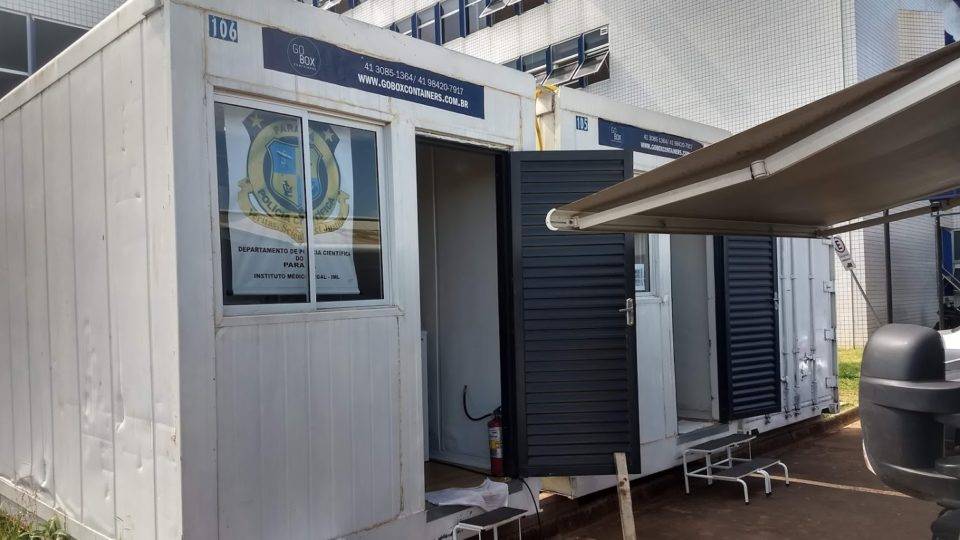 IML que atende 28 municípios dos Campos Gerais funciona em dois contêineres desde agosto de 2018