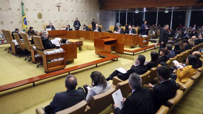 Plenário do STF durante julgamento que pode levar à anulação de 32 sentenças da Lava Jato.