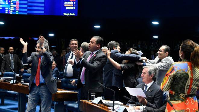 Plenário do Senado na votação da reforma da Previdência
