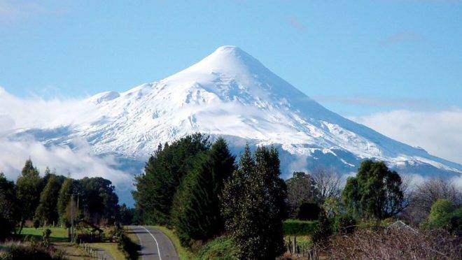 Vulcão Osorno, no Parque Nacional Vicente Perez Rosales, no Chile.