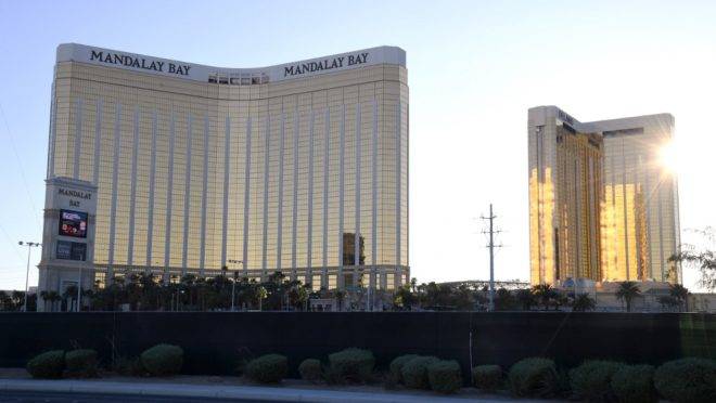 O Mandalay Bay Resort and Casino, hotel em Las Vegas de onde um atirador abriu fogo e matou 58 pessoas que estavam em um festival de música, foto de 29 de setembro de 2019