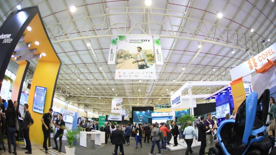 O Vale do Silício brasileiro Pavilhão da Smart City Expo, feira de inovação realizada em Curitiba em março de 2019.