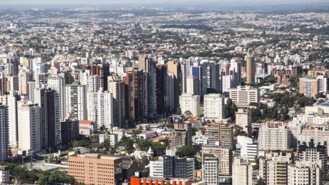 Vista aérea de Curitiba