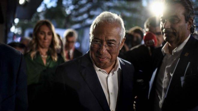 Primeiro-ministro de Portugal, Antonio Costa, do Partido Socialista, 6 de outubro de 2019
