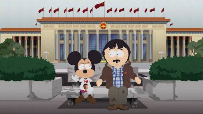Cena do episódio de South Park censurado na China