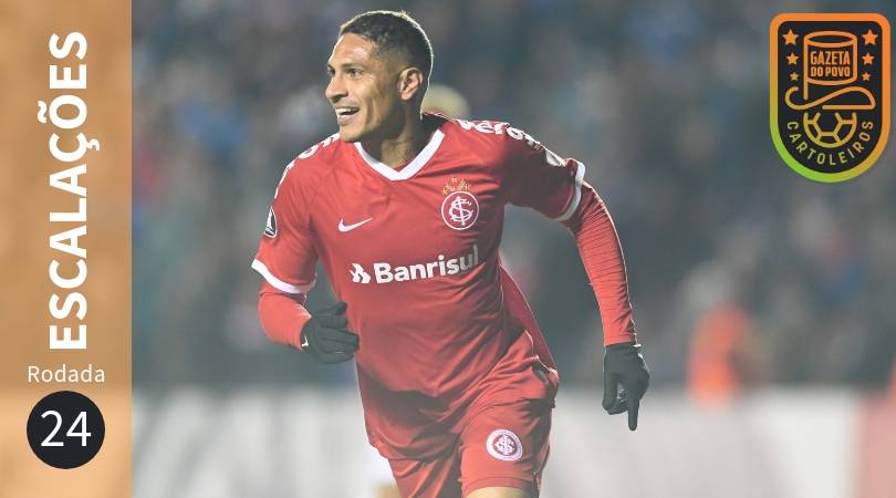 Guerrero, do Internacional, é desfalque para a 24.ª rodada do Cartola FC 2019.
