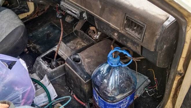 Belina usava garrafão de água como tanque de combustível, além de ter outras irregularidades.