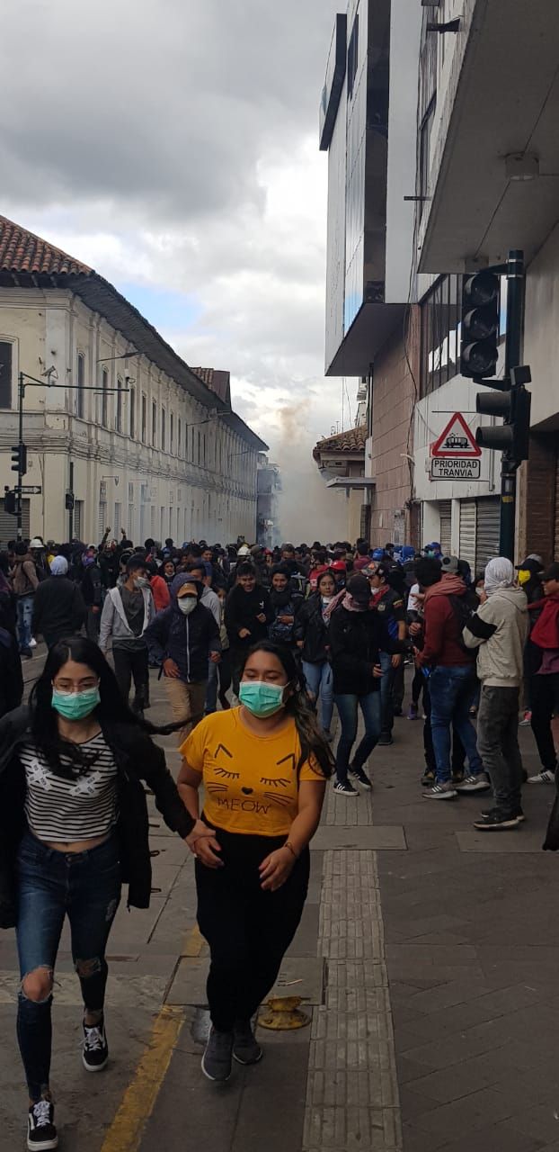 Manifestações contra o governo do presidente do Equador Lenín Moreno em Cuenca, 9 de outubro de 2019