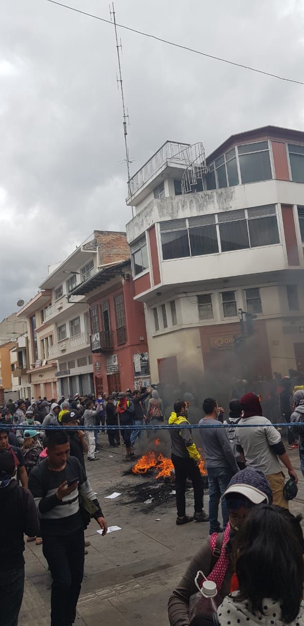 Manifestações contra o governo do presidente do Equador Lenín Moreno em Cuenca, 9 de outubro de 2019