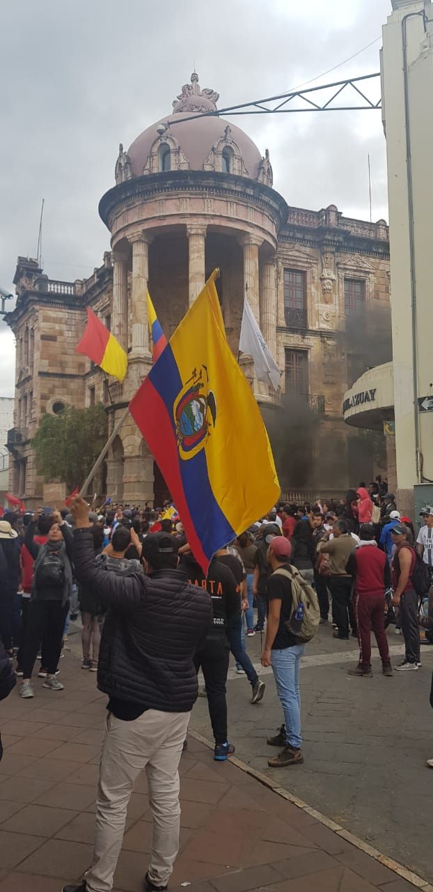 Manifestações contra o governo do presidente do Equador Lenín Moreno em Cuenca, 9 de outubro de 2019