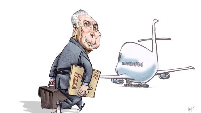 Temer embarcando