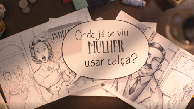 A campanha do Dia Internacional da Mulher, que conta a história da primeira mulher a usar calça no Paraná, emplacou duas indicações, nas categorias “anúncio de datas sazonais” e “promoção de imagem”.