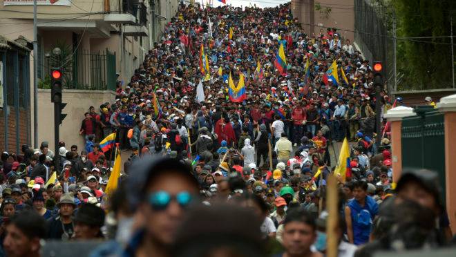 Protesto no Equador