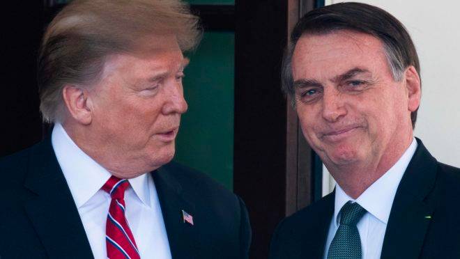 Donald Trump e Jair Bolsonaro: embaixada americana reafirma apoio ao Brasil na OCDE
