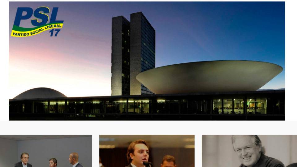 Site do PSL: Bolsonaro não aparece