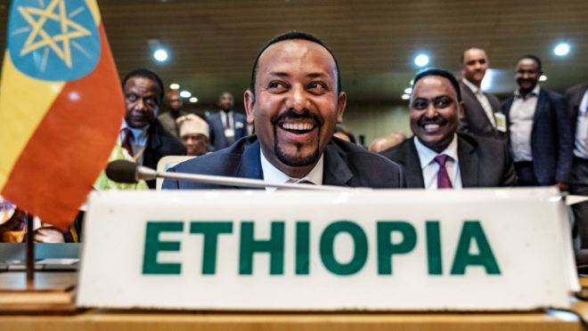 O primeiro-ministro da Etiópia, Abiy Ahmed, vencedor do Prêmio Nobel da Paz, em foto de 17 de janeiro de 2019