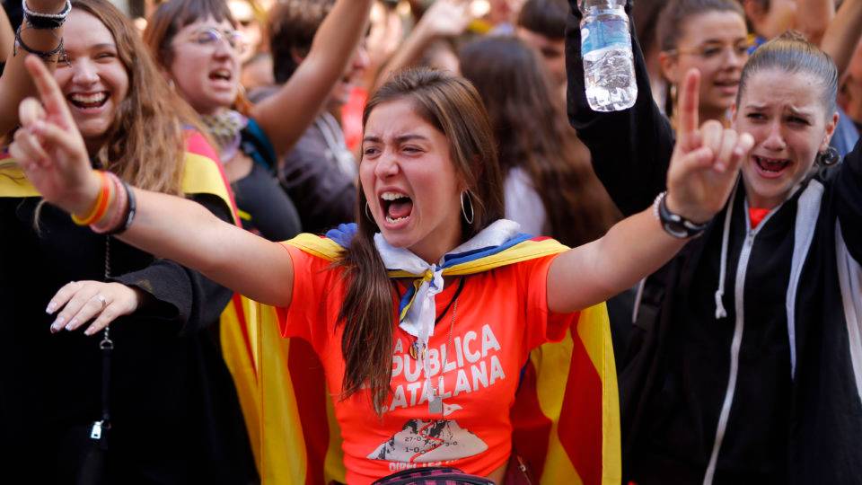 Protestos em Barcelona