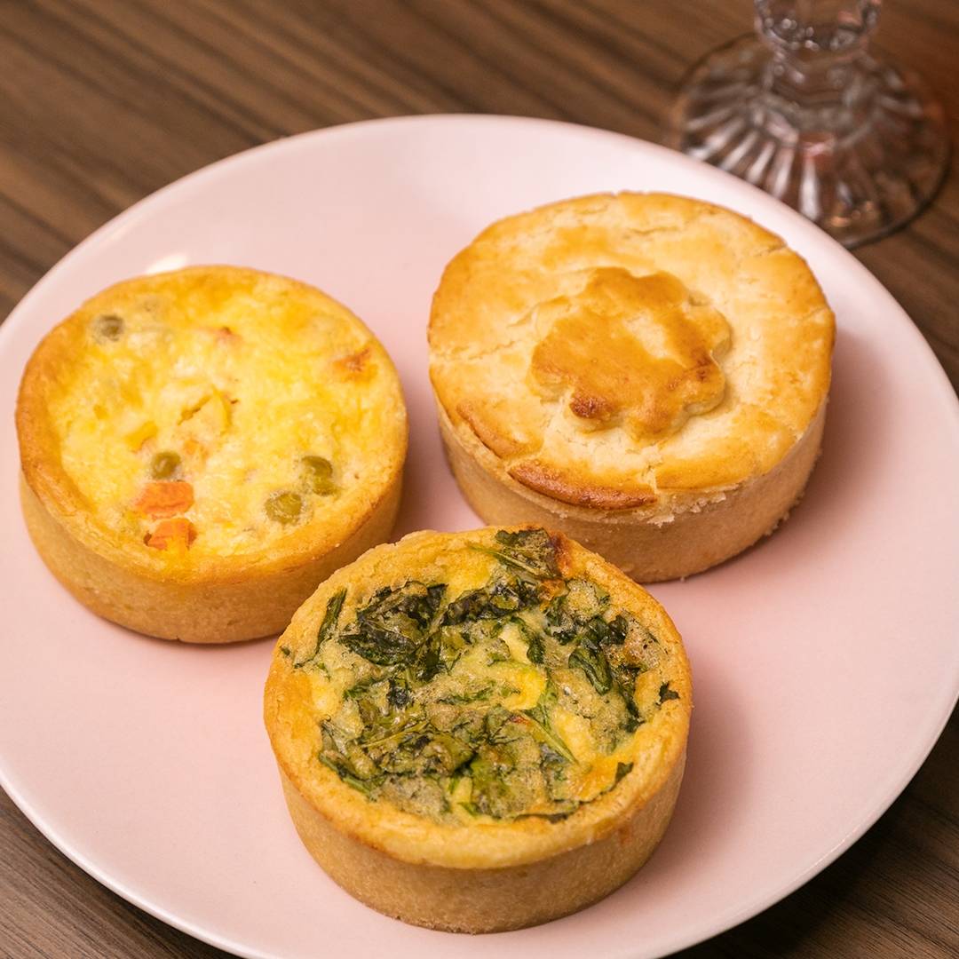 Quiches, atrações também nos salgados. Quiches, atrações também nos salgados.