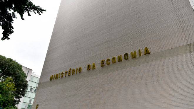 Fachada do Ministério da Economia.