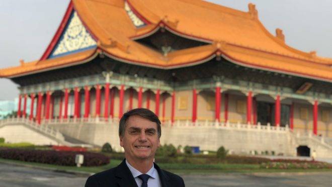 Bolsonaro na China em 2018.