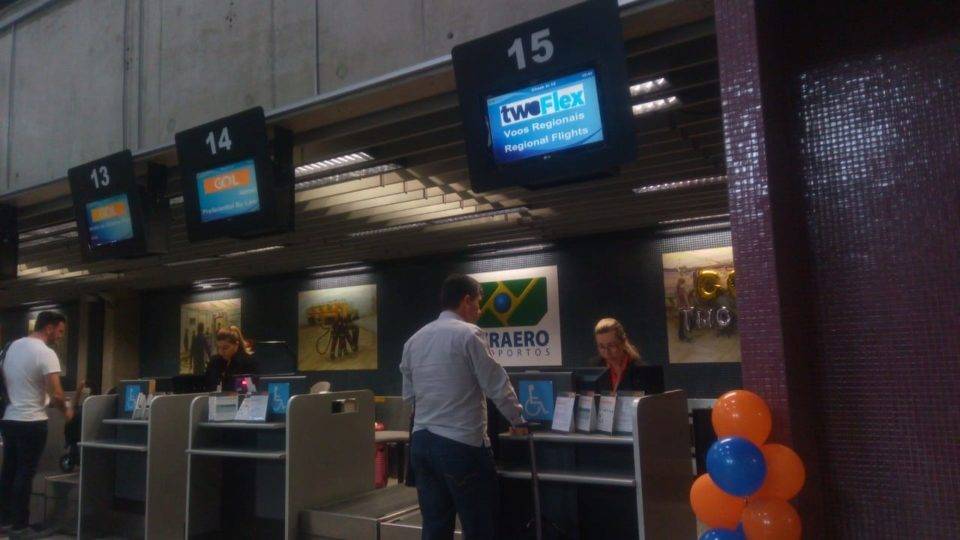 Gol reservou guichê exclusivo para check-in de voos regionais
