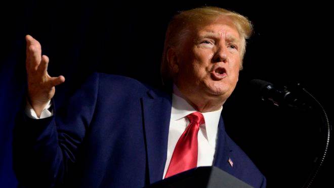 O presidente dos EUA, Donald Trump, candidato à reeleição em 2020.