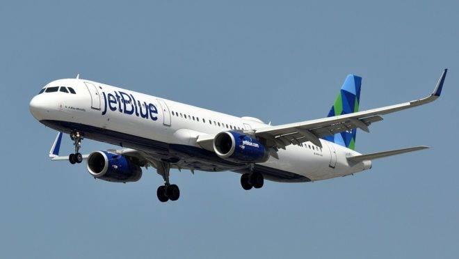 Aeronave da JetBlue Airwais.