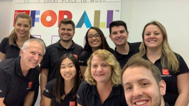 A edição é 10ª do Ranking Paraná e contou com 207 empresas inscritas. Na foto, a equipe da regional Paraná do Great Place to Work