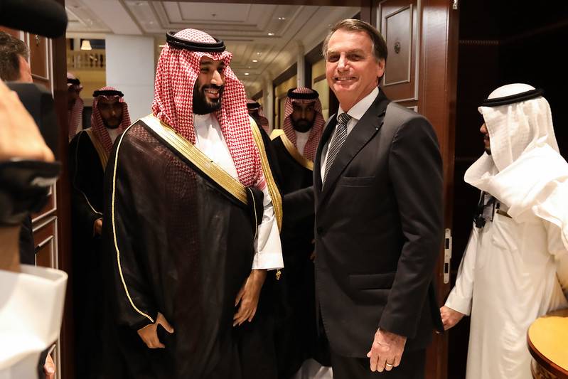 Encontro com o príncipe Mohammed bin Salman, herdeiro do reino da Arábia Saudita, em Riad.