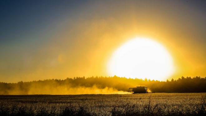 Colheita de soja em abril deste ano no Uruguai, Expedição Safra da Gazeta do Povo
