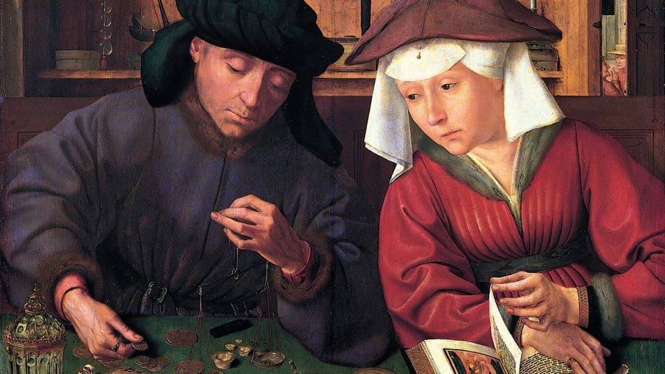A mente burguesa O cambista e a sua mulher (1514), de Quentin Matsys.