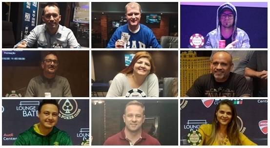 Os 9 finalistas do Circuito Resenha do Poker 2019. Um deles será campeão no sábado. Os 9 finalistas do Circuito Resenha do Poker 2019. Um deles será campeão no sábado.