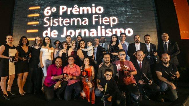 Todos os premiados da 6ª edição do Prêmio Sistema Fiep de Jornalismo