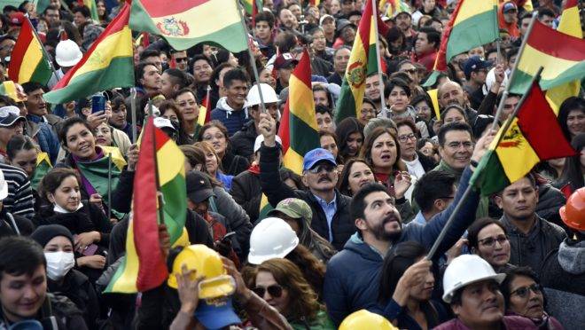 Protesto na Bolívia