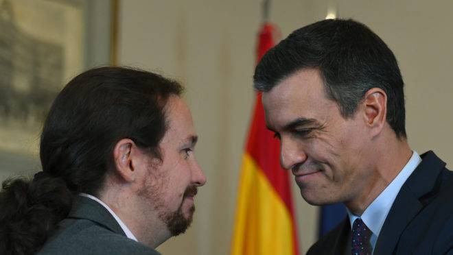 Pedro Sánchez e Pablo Iglesias