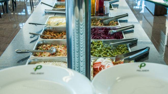 Buffet servido em uma das unidades da rede Pelanda